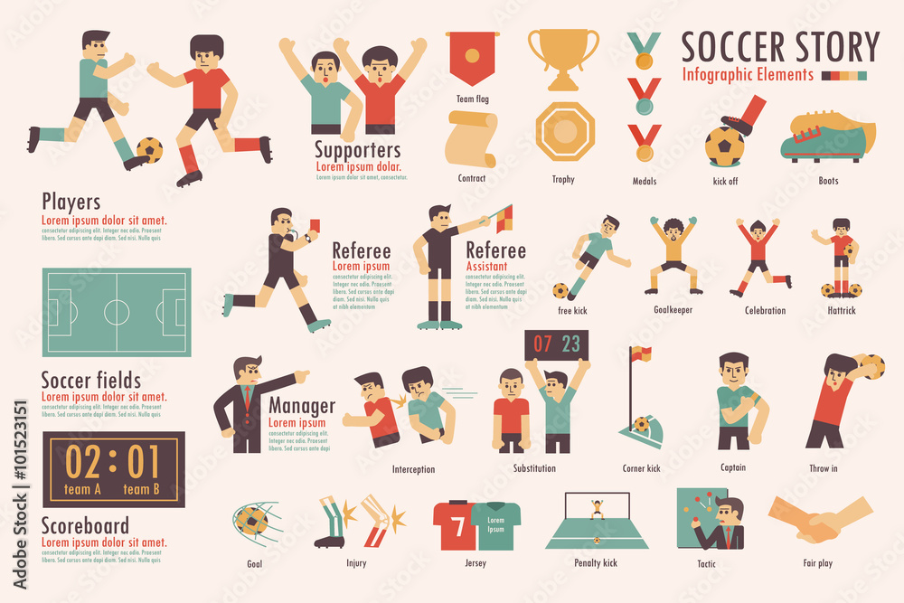 Soccer story,Info-graphic elements. Soccer story,Info-graphic elements.