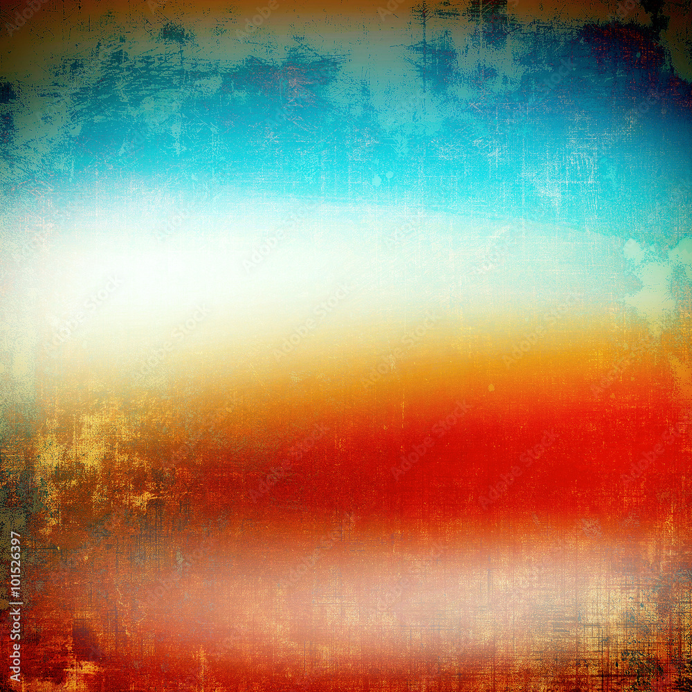 Abstract rough grunge background, colorful texture. With different color patterns: yellow (beige); red (orange); blue; white; cyan