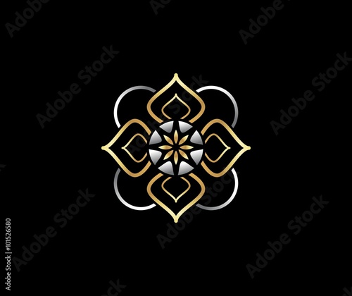 Gold flower logo