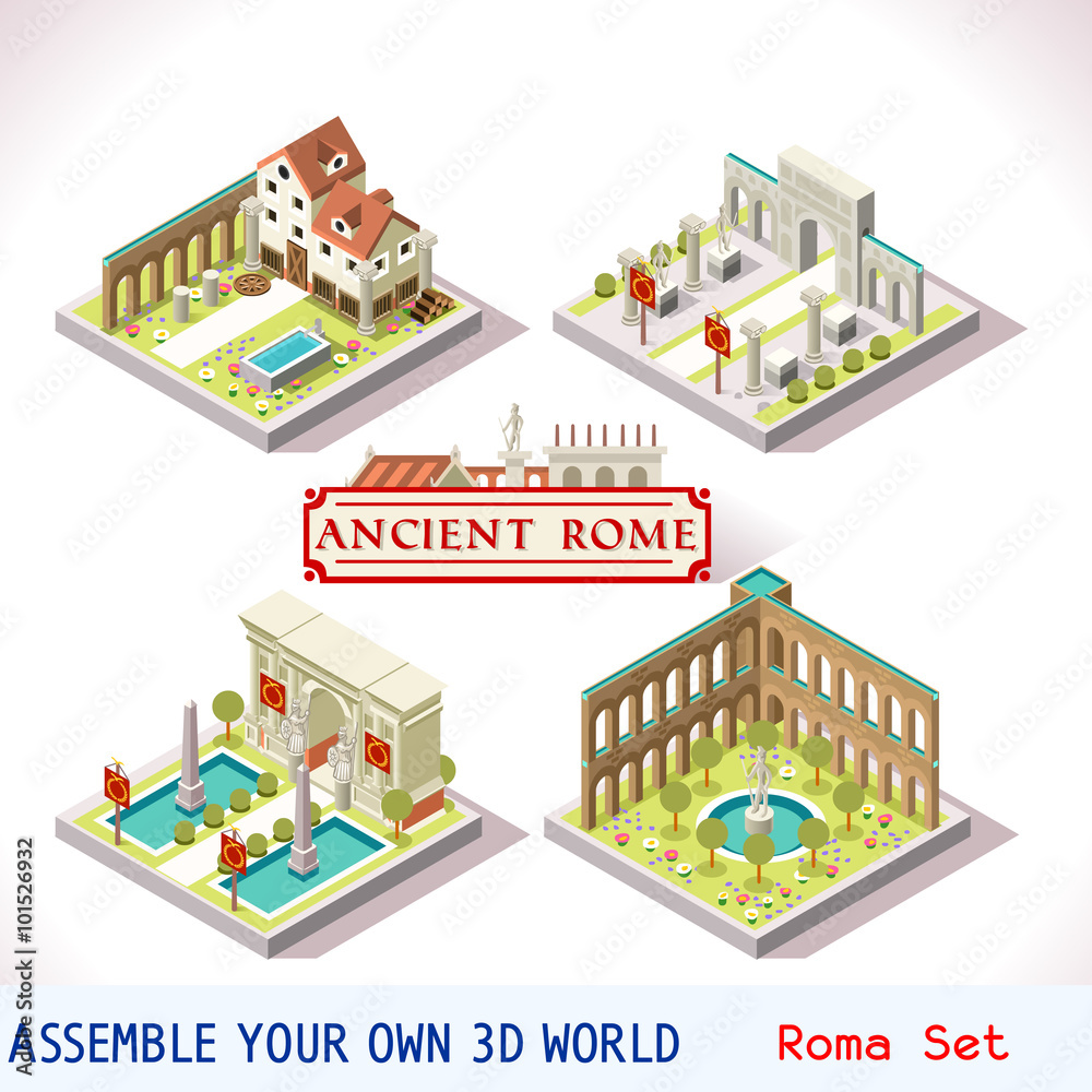 Fotografia Roman 02 Tiles Isometric