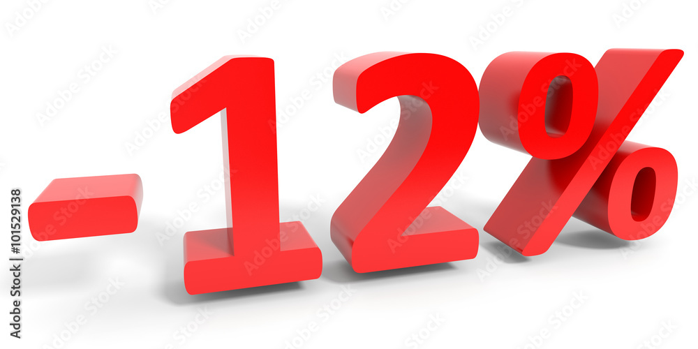 Discount 12 percent off sale. Discount 12 percent off sale.