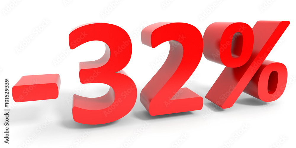 Discount 32 percent off sale. Discount 32 percent off sale.