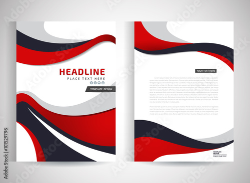 Abstract vector modern flyers brochure / annual report /design templates / stationery with white background in size a4