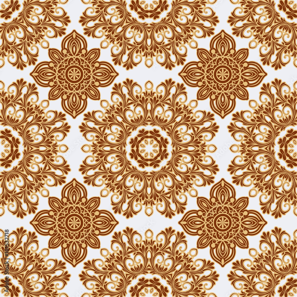 Vector seamless pattern in boho style. Henna mehndi design background.  Ethnic, Indian, Islamic, Asian, Arabic, persian texture. Stock Vector |  Adobe Stock
