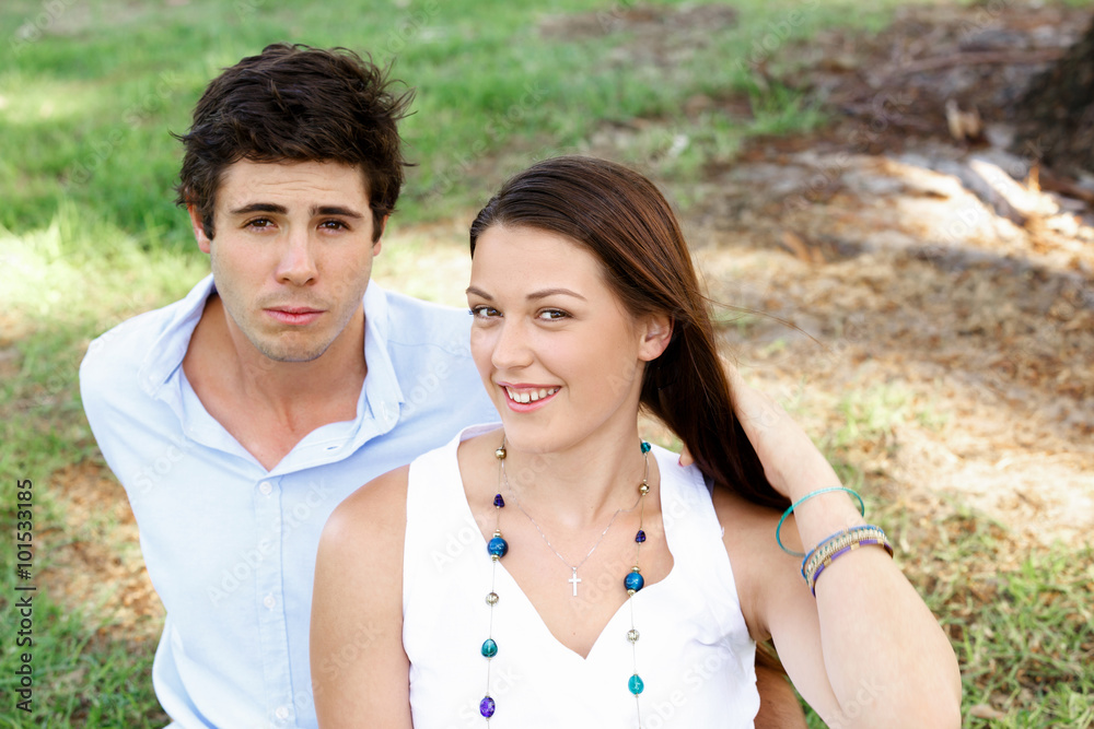 Young couple in the park