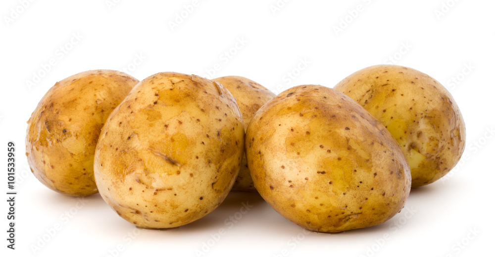 new potato tuber isolated on white background cutout new potato tuber isolated on white background cutout