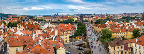 Prague city skyline panorama , Czech Republic