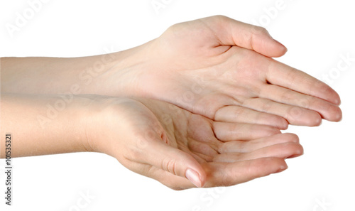 Close up of woman's palms