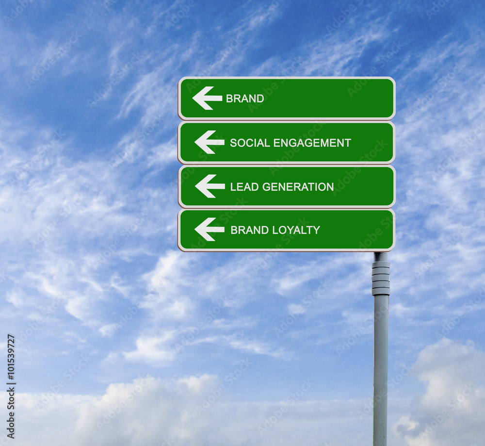 Road sign to brand Road sign to brand