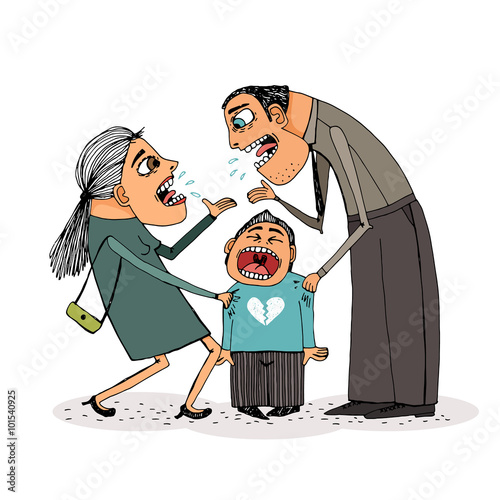  Angry parents fight over child