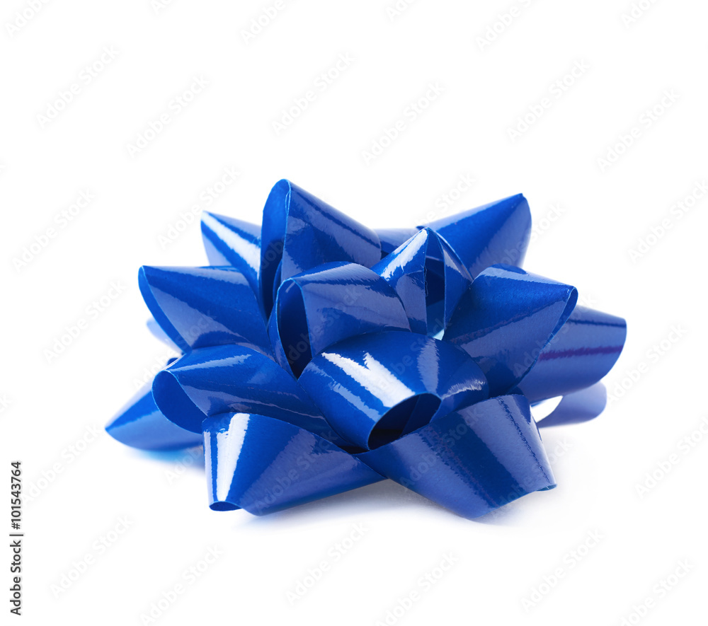 Decorational ribbon gift bow isolated