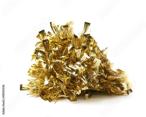 Tinsel garland pile isolated