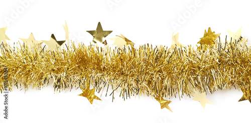 Line of a tinsel garland is...