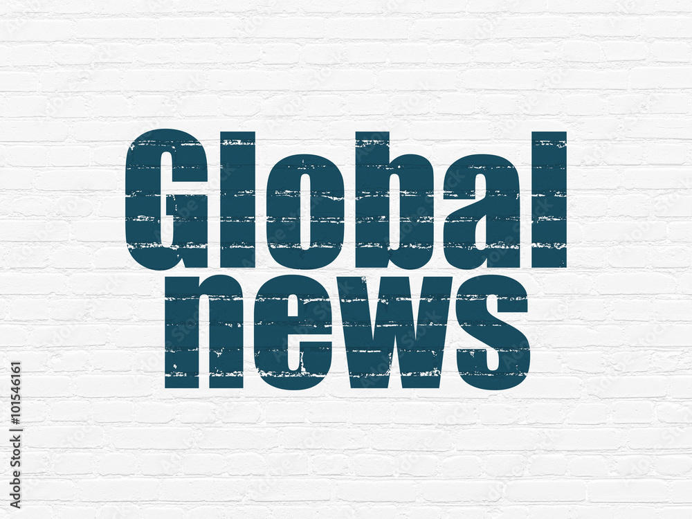 News concept: Global News on wall background News concept: Global News on wall background