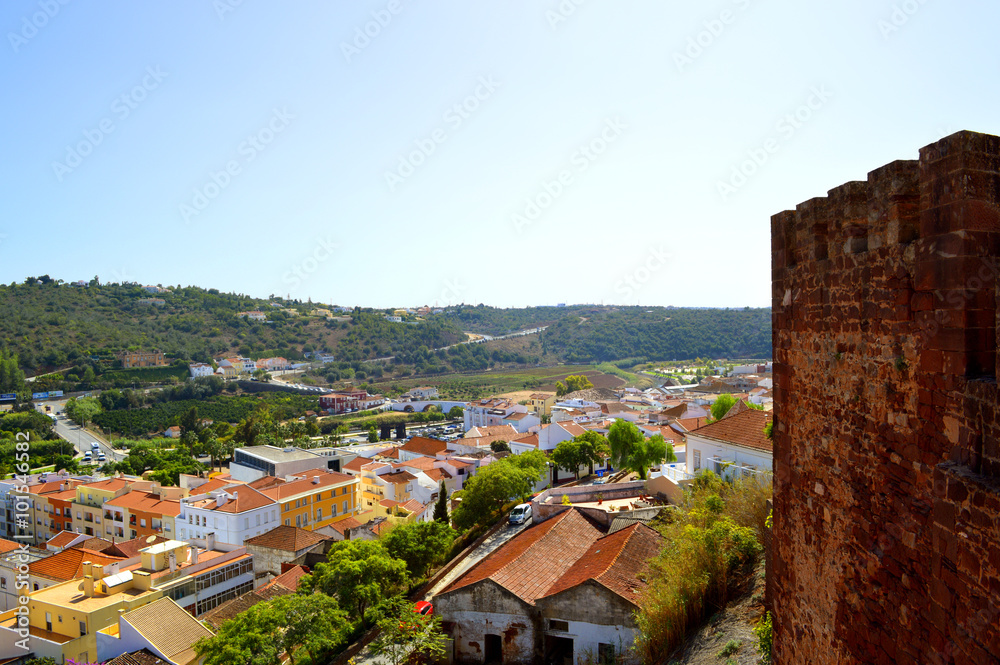 Silves, Algarve, Portugal - October 3, 2014 :.Silves view from the historical castle in the Algarve, Portugal
