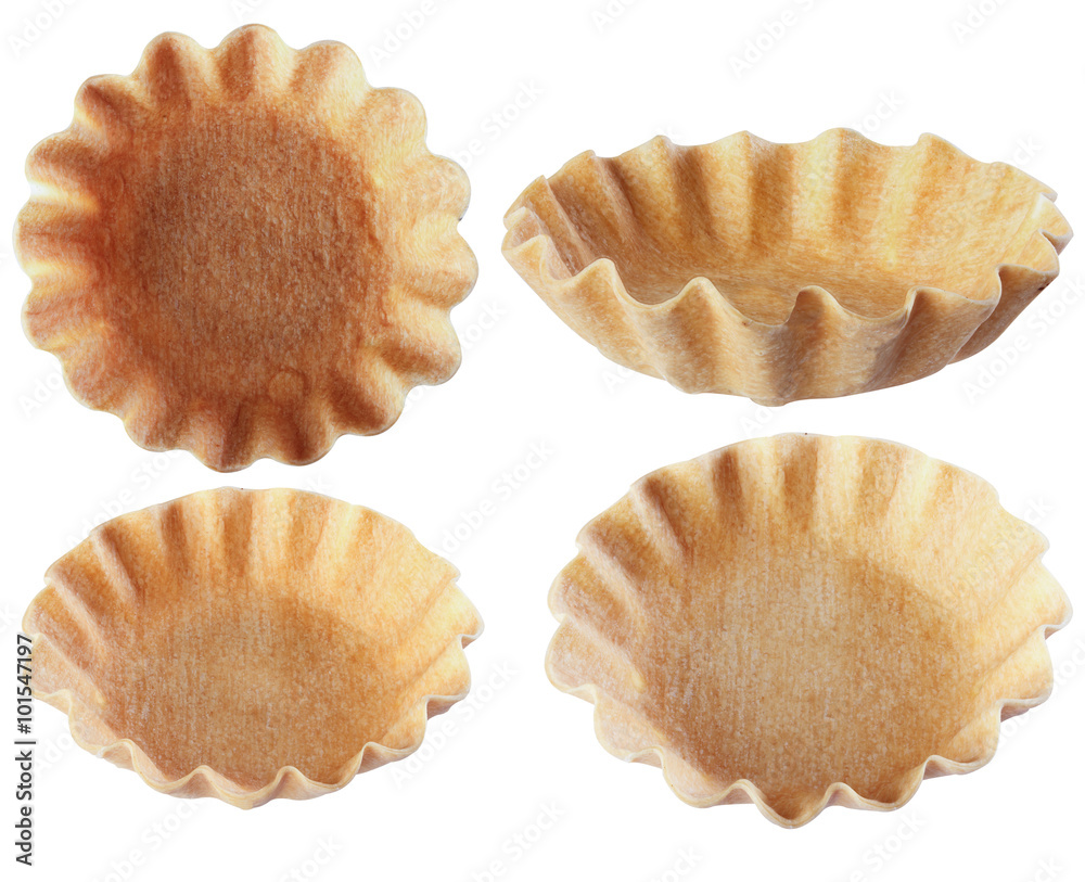 Basket for cakes, empty, isolate on a white background, differen Basket for cakes, empty, isolate on a white background, differen