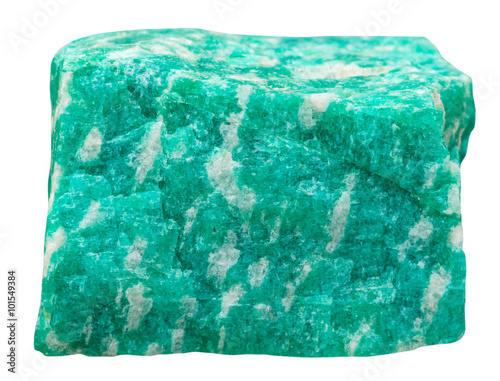 amazonite (green microcline feldspar) stone photo