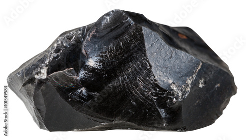 black Obsidian (volcanic glass) mineral stone photo