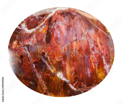 cabochon from red sunstone natural mineral gem