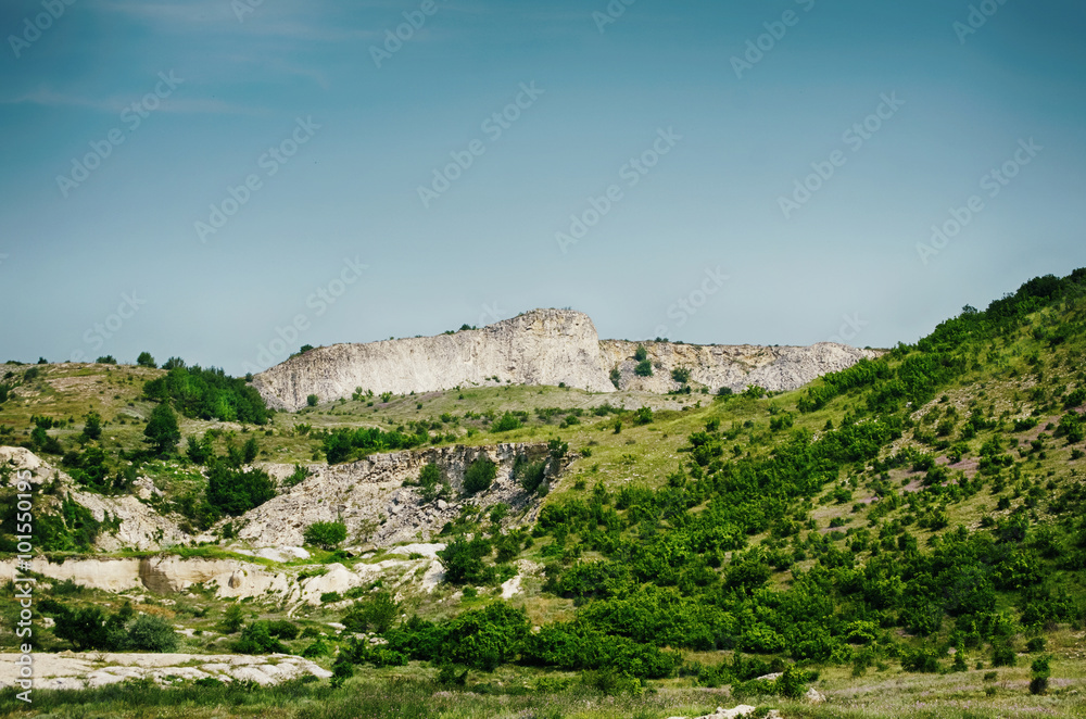 Cliffs With Green Trees
