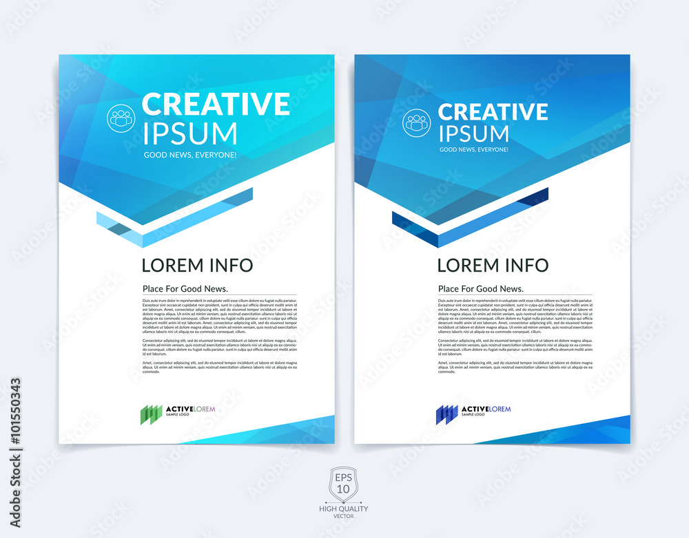 Business brochure, flyer and cover design layout template with b Business brochure, flyer and cover design layout template with b