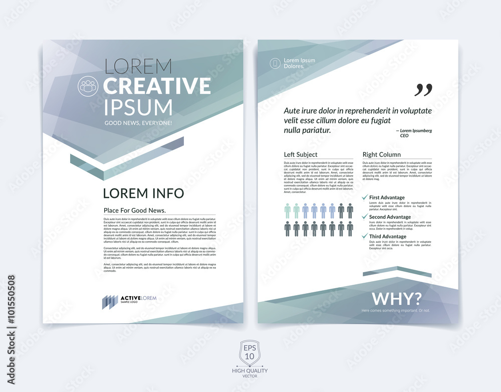 Business brochure, flyer and cover design layout template with l