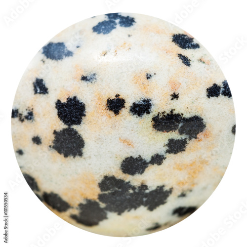 bead from aplite (dalmatian jasper) mineral stone photo