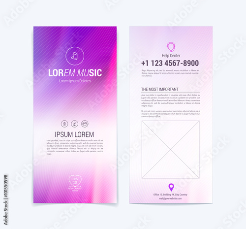 Layout brochure, flyer design, cover or report in A4 with blurre