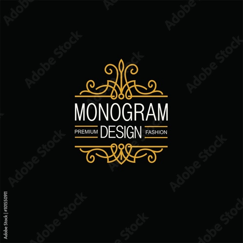 Elegant Line Art Logo and Monogram Design  vector template.
