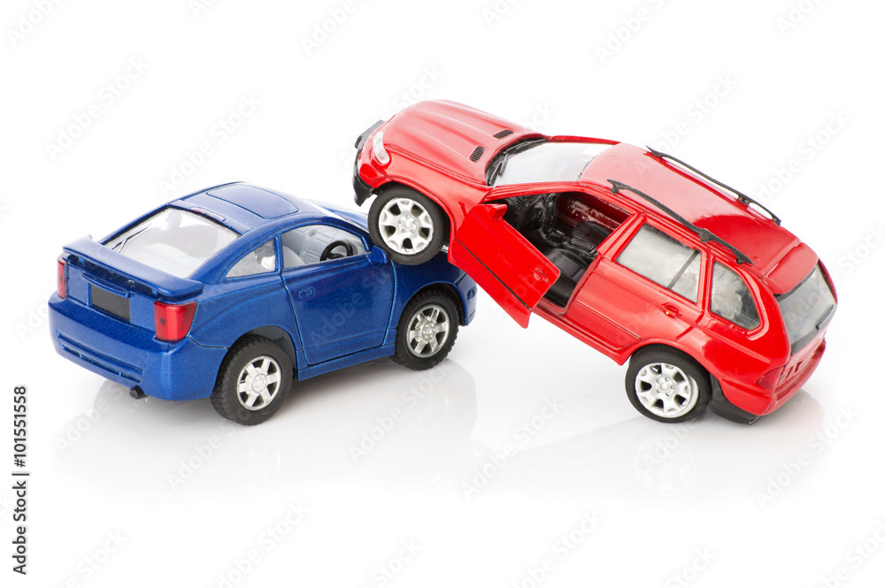 Fototapeta premium Accident two cars, insurance case