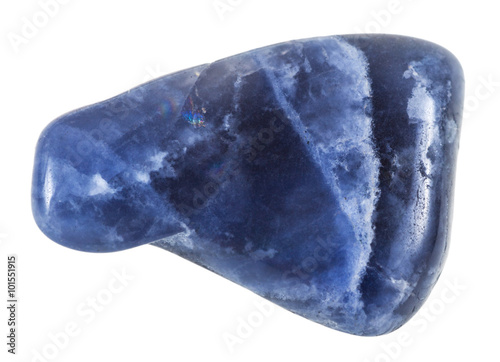 pebble from blue dumortierite natural mineral gem