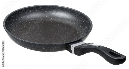 Fényképezés black frying pan isolated on white