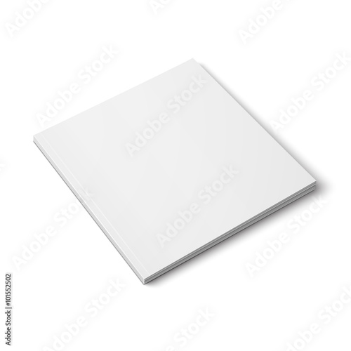 Blank thick square magazine template.