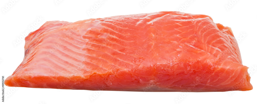 slightly salted trout red fish fillet isolated