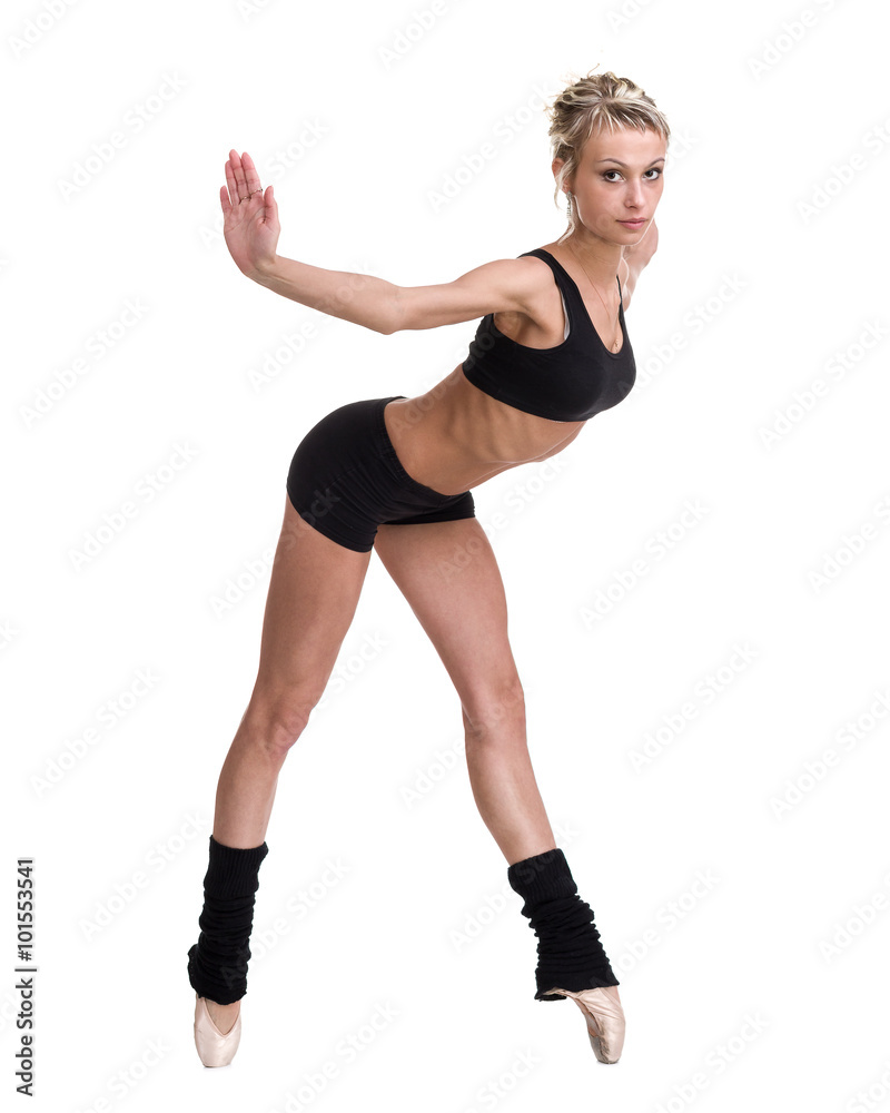 Aerobics fitness woman exercising isolated in full body. Aerobics fitness woman exercising isolated in full body.