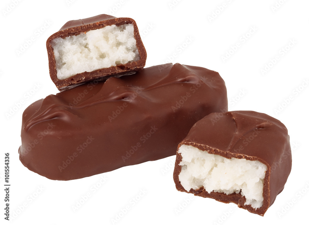 chocolate bars on a white background chocolate bars on a white background