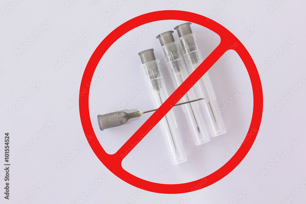 Beware multiple reuse of syringe Stock Photo Adobe Stock