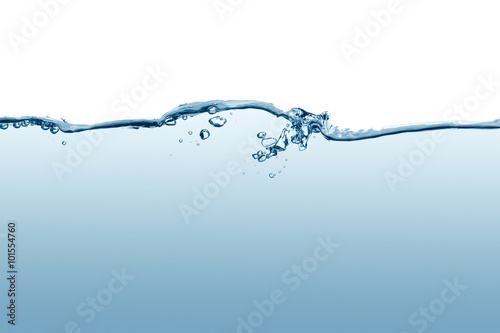 Water surface on white background