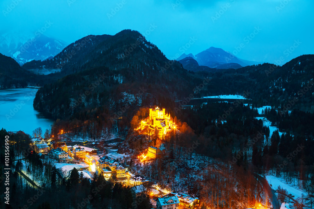 Hohenschwangau castle in Bavaria, Germany