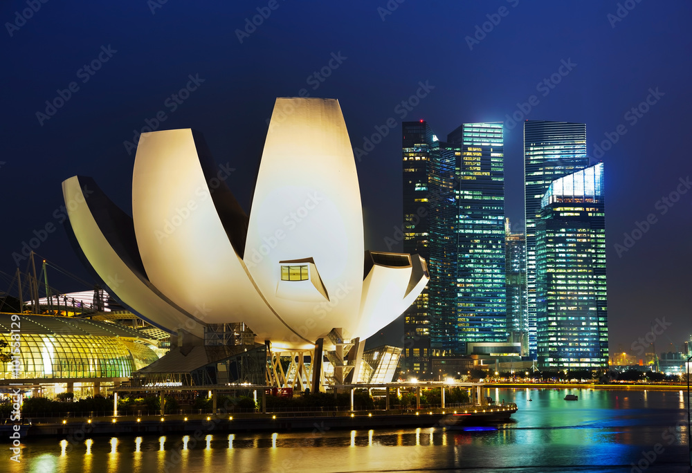 Naklejka premium Singapore financial district