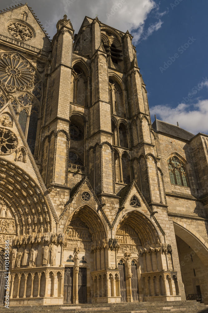 Fototapeta premium Cathédrale Saint-Étienne de Bourges et ses jardins