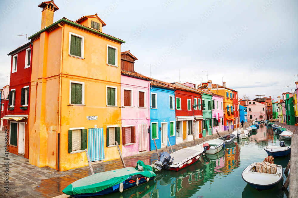 Overview of the Burano canal