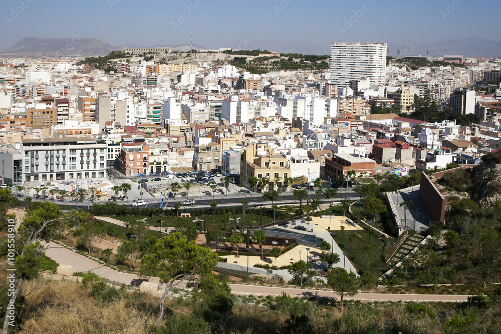Cityscape viewed from the Santa Barbara castle. It is the second largest city of Valencian community