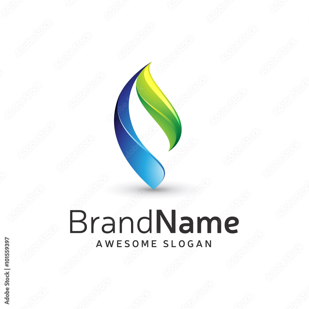 Abstract Green Leaf Logo Abstract Green Leaf Logo