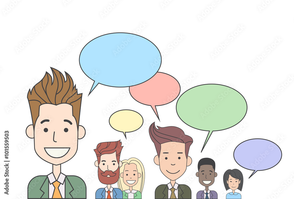 Business People Group Talking Discussing Chat Communication Social Network Business People Group Talking Discussing Chat Communication Social Network