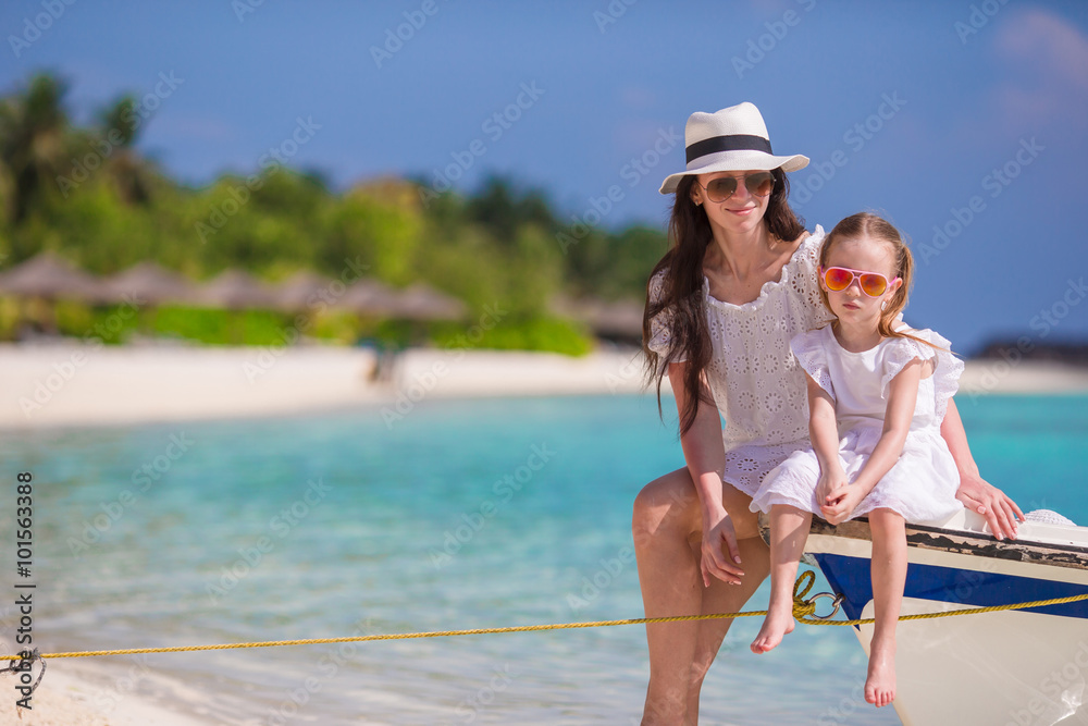 Happy family on beach vacation Happy family on beach vacation