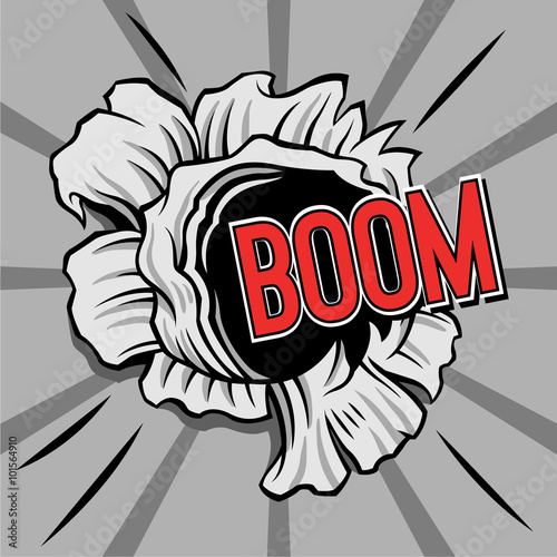 Boom! Comic Speech Bubble. Vector cartoon illustration