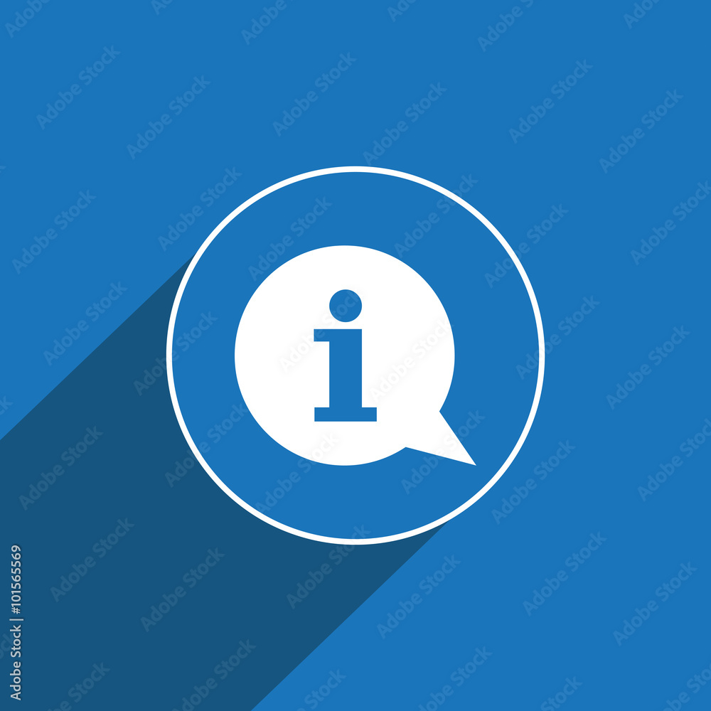 Info with bubble speech icon Info with bubble speech icon