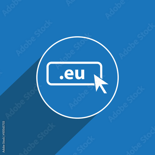 Domain EU icon. Top-level internet domain