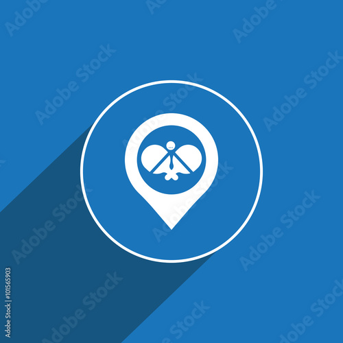 Ping pong with pin icon